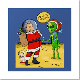 Merry Christmas Earthlings! Ho Ho Ho Posters and Art